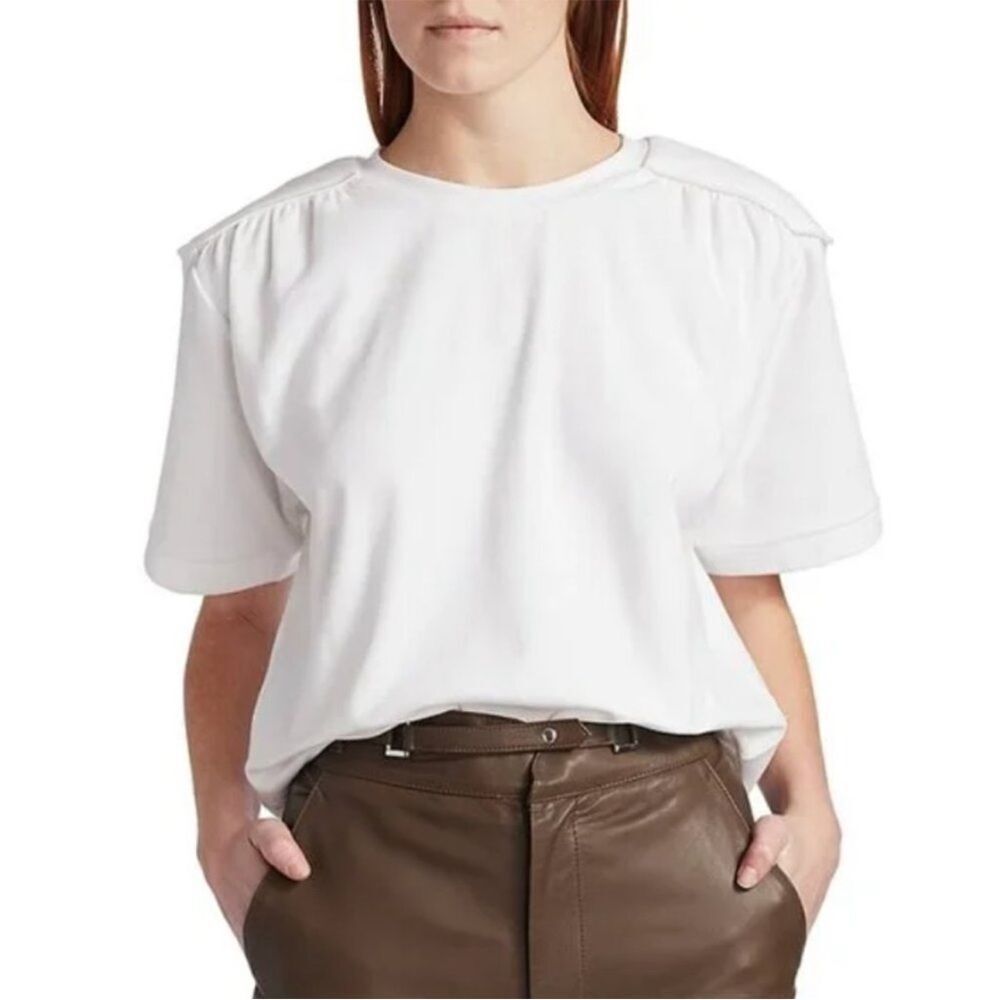 Remain Birger Christensen Verona Padded Shoulders Short Sleeve Pullover Top